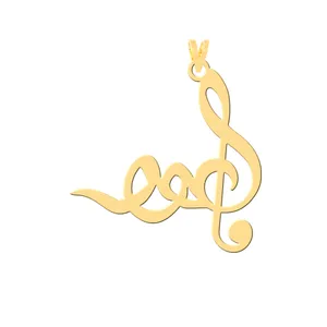 آویز گردنبند طلا 18 عیار زنانه کرابو طرح ماهور مدل Kr3521