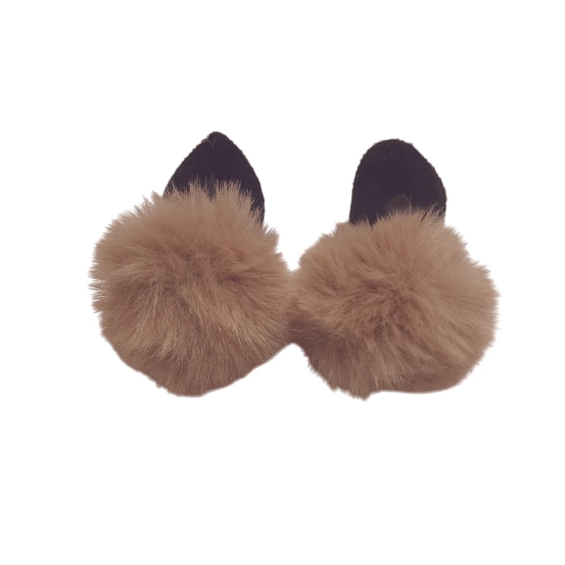 کش مو زنانه مدل توپی خزدار بسته 2 عددی 