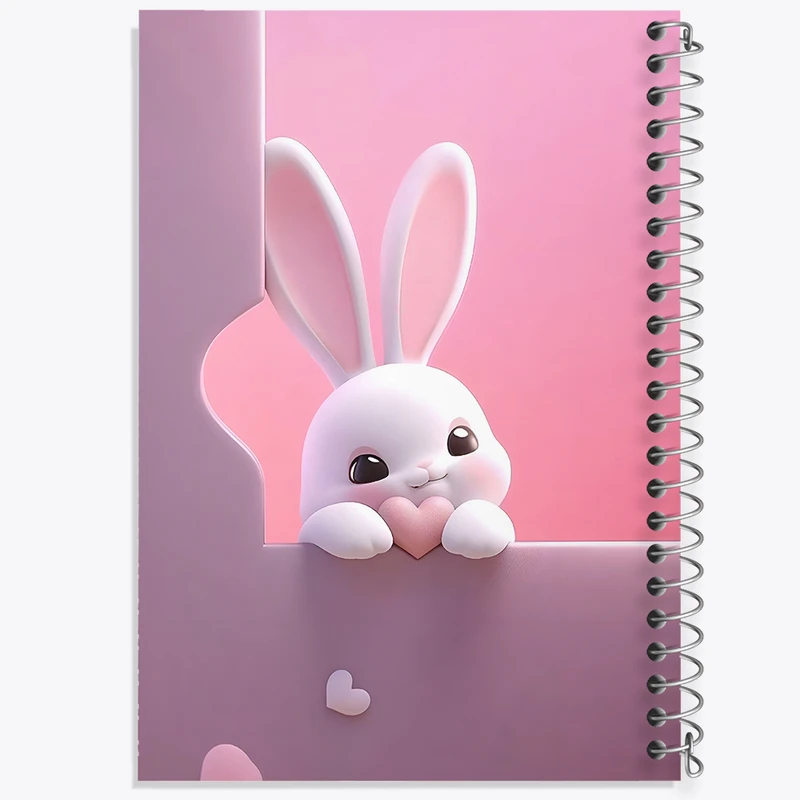 دفتر مشق 50 برگ خندالو طرح خرگوش بامزه کد F5761