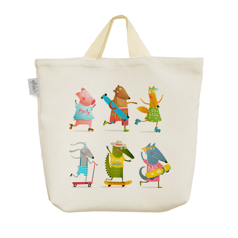 ساک خرید خندالو مدل حیوانات بامزه کد 2989