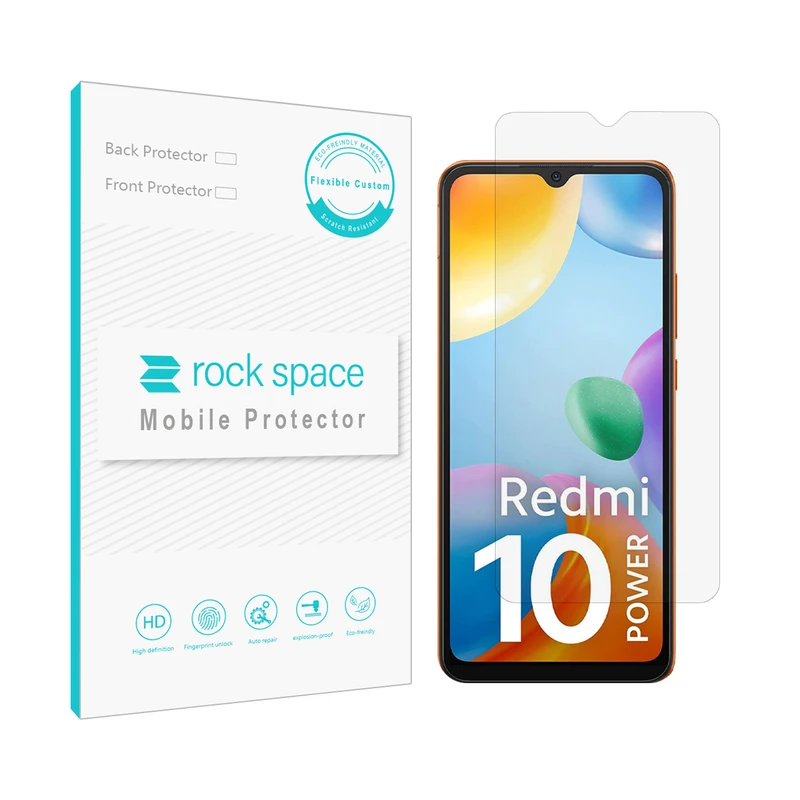 محافظ صفحه نمایش شفاف راک اسپیس مدل Hygel مناسب برای گوشی موبایل شیائومی Redmi 10 Power