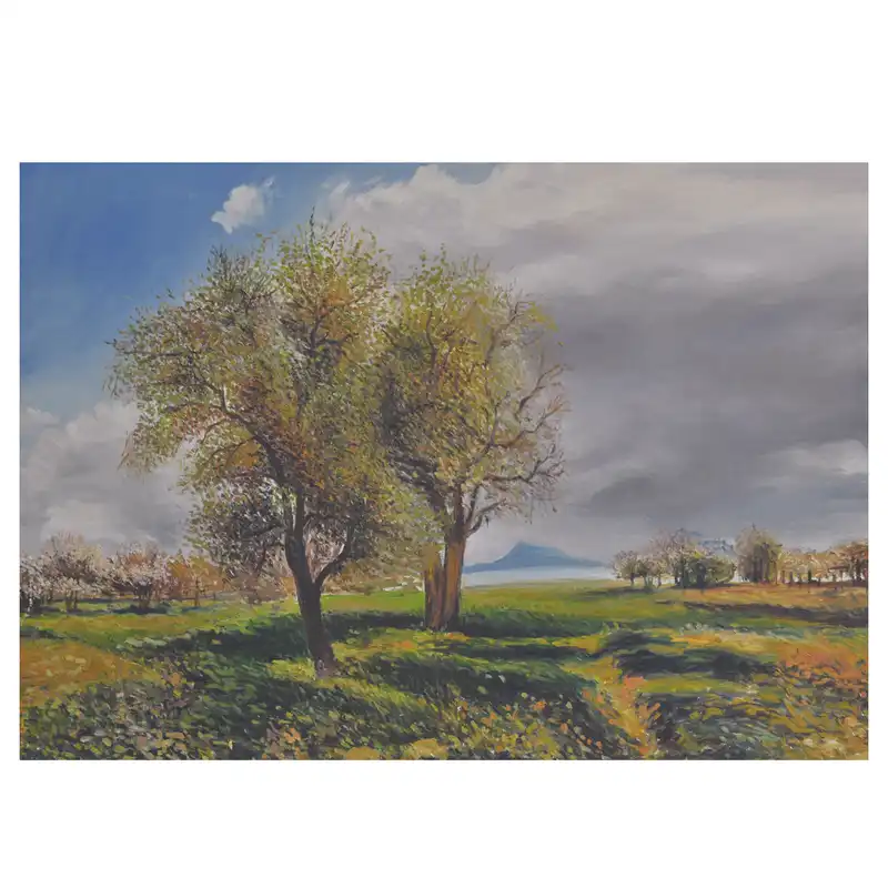 تابلو نقاشی رنگ و روغن  مدل طبیعت کد 2