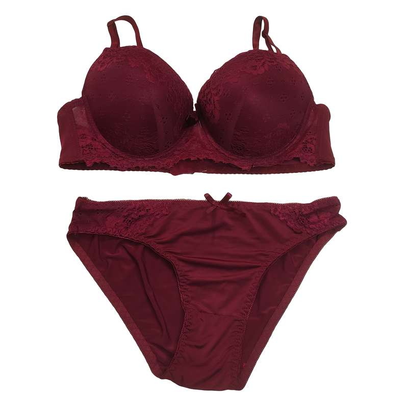 ست شورت و سوتین زنانه مدل اسفنجی دانتل کد s5602