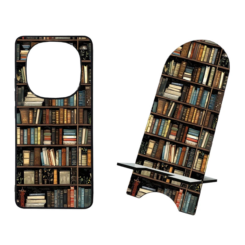 کاور گالری وبفر طرح کتابخانه مناسب برای گوشی موبایل شیائومی poco x7 به همراه استند