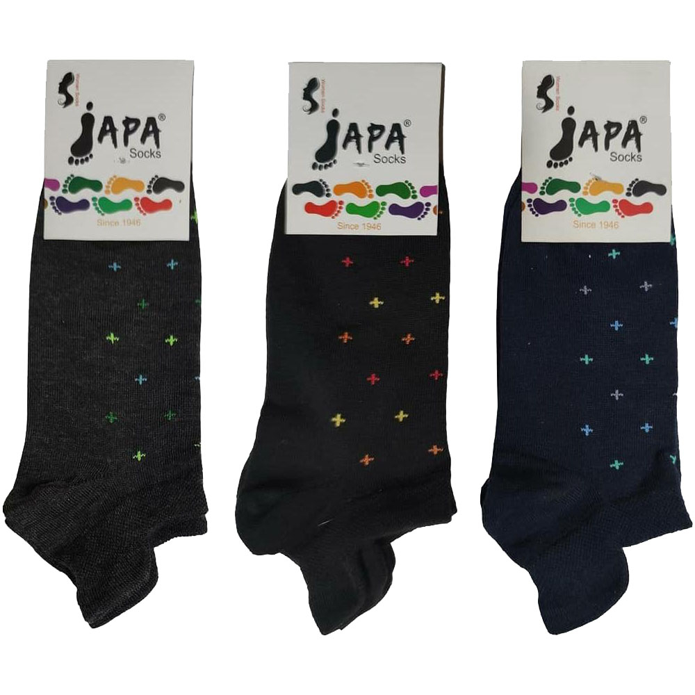 جوراب زنانه مدل نقطه ای مجموعه 3 عددی