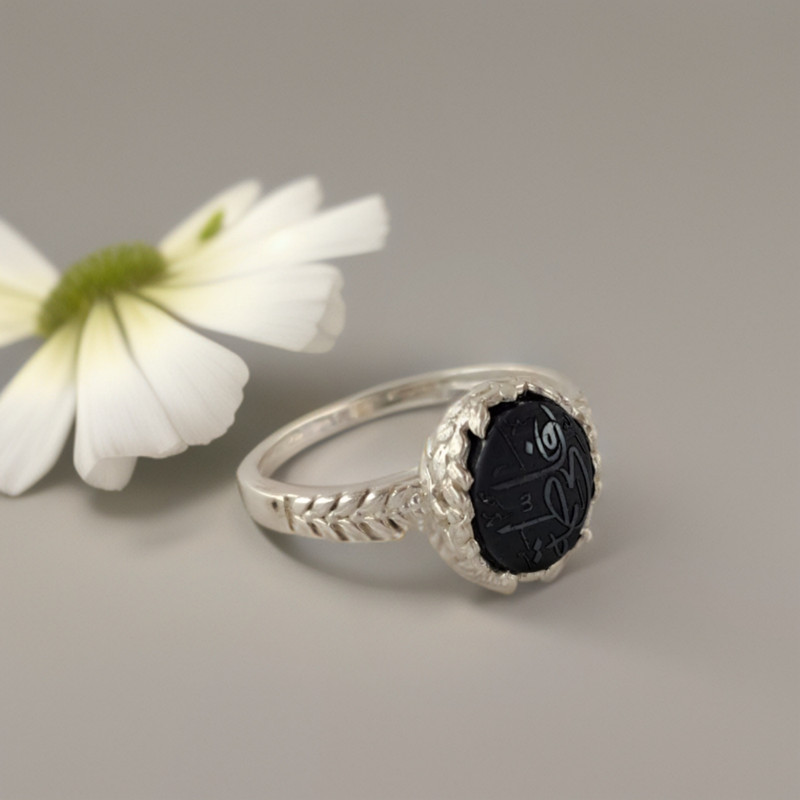 انگشتر نقره زنانه ملک زیور مدل حدید کد 52 انگشتر نقره زنانه ملک زیور مدل حدید کد 52