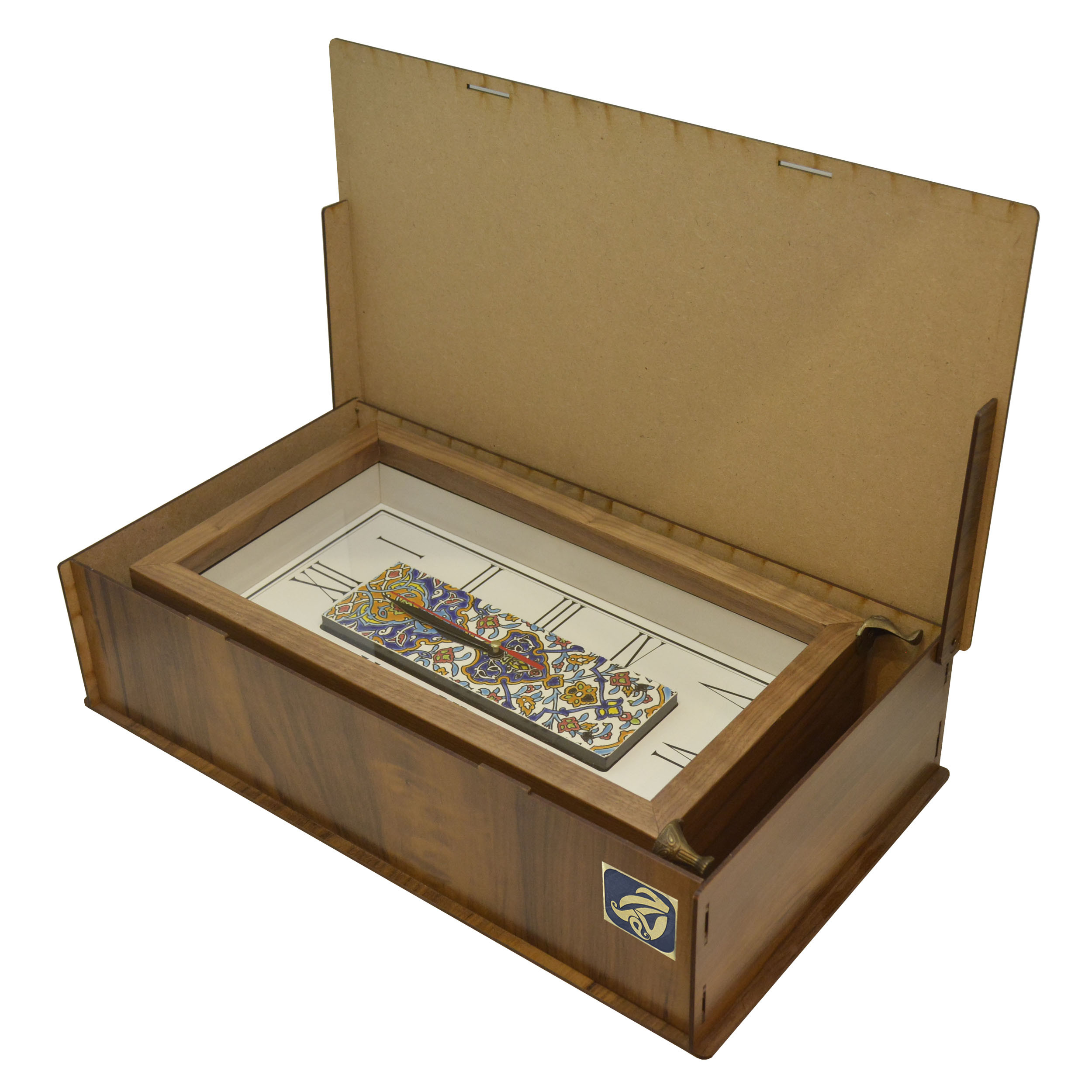 ساعت رومیزی هفت رج مدل مستطیل