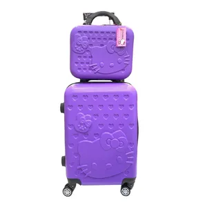 چمدان کودک طرح گربه کد C0404 مجموعه 2 عددی
