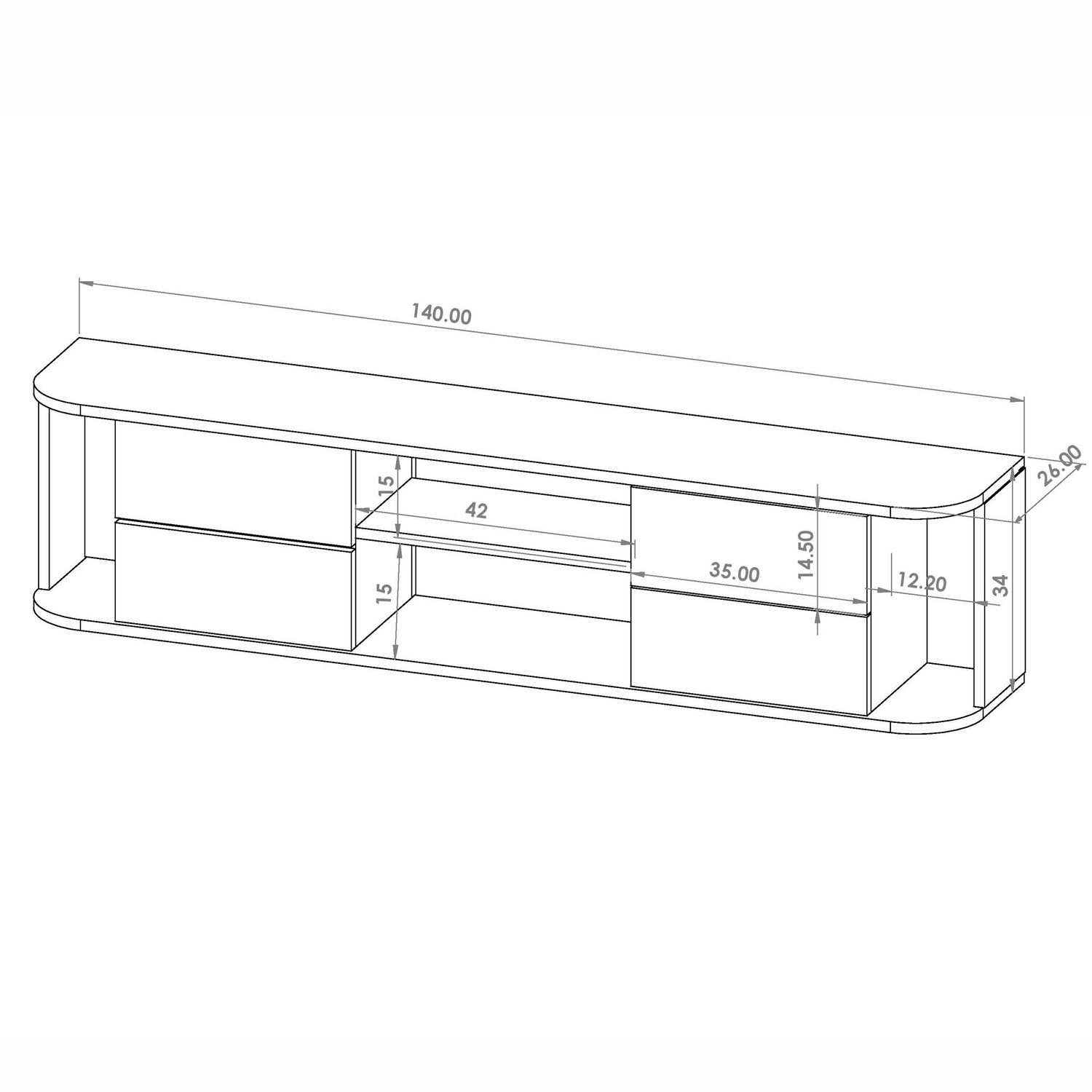 میز تلویزیون دیواری مدل Owens 4K 2500 میز تلویزیون دیواری مدل Owens 4K 2500