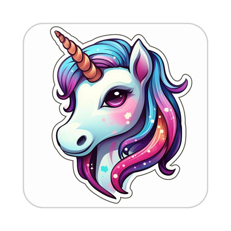 زیر لیوانی کاکتی طرح اسب تک شاخ و یونیکورن مدل mp30200