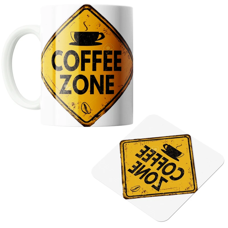 ماگ پاد آفرین مدل  Coffee کد z326 به همراه زیر لیوانی