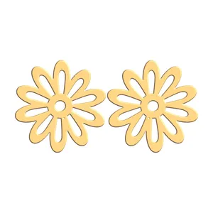 گوشواره طلا 18 عیار زنانه فرشته طرح گل مدل WEL-000239