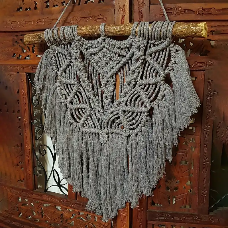 آویز بافتنی مدل مکرومه  MacHang524