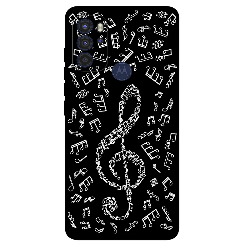 کاور مگافون طرح نوت موسیقی مدل 1370 مناسب برای گوشی موبایل موتورولا Moto G60S