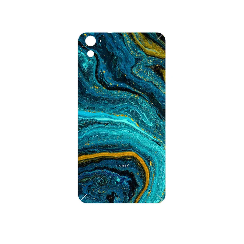 برچسب پوششی ماهوت مدل Turquoise marblewith golden streaks مناسب برای گوشی موبایل اچ تی سی One E9s