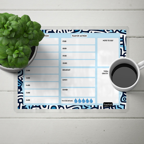 تخته وایت برد لاژید مدل پلنر کد PL028 سایز 20*30 سانتی متر مجموعه دو عددی