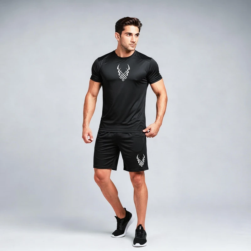 ست تی شرت و شلوارک مردانه کد TSH035