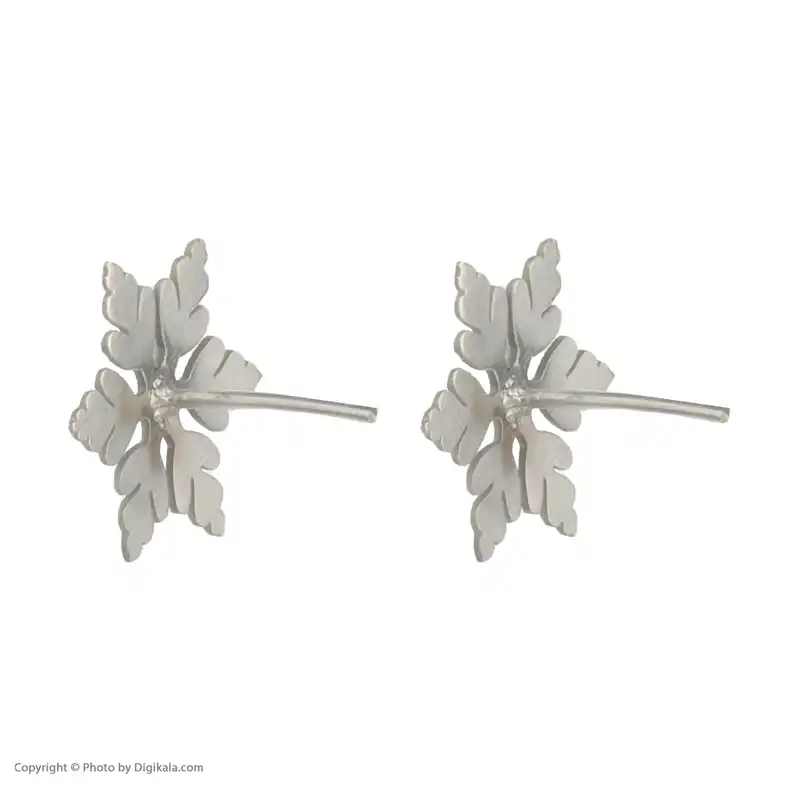 گوشواره نقره زنانه رز گالری طرح دانه برف