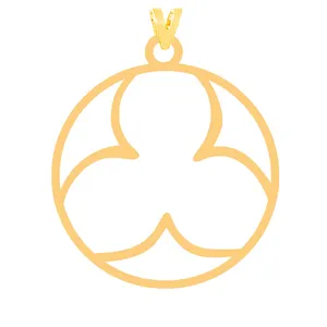 آویز گردنبند طلا 18 عیار زنانه کرابو مدل شکل هندسی Kr31633