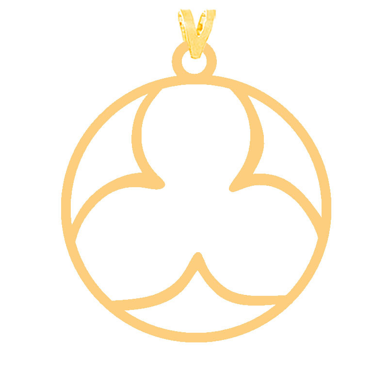 آویز گردنبند طلا 18 عیار زنانه کرابو مدل شکل هندسی Kr31633