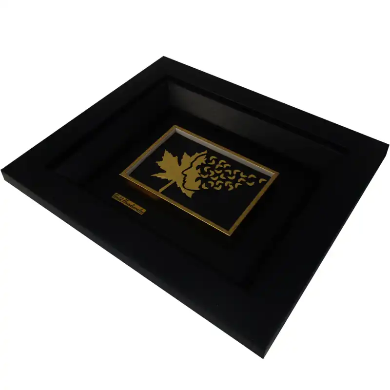 تابلو طلا کوب زرکات طرح رخ پاییز مدل F164