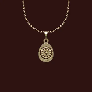 گردنبند طلا 18 عیار زنانه مدوپد مدل هندسی کد X2-1-1085