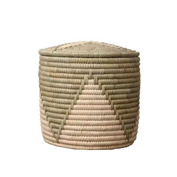 سبد حصیر بافی مدل استوانه