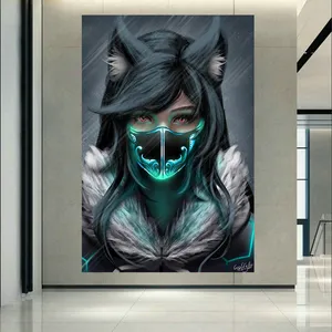 تابلو بوم طرح انیمه مدل دختر ماسک دار کد AR6310