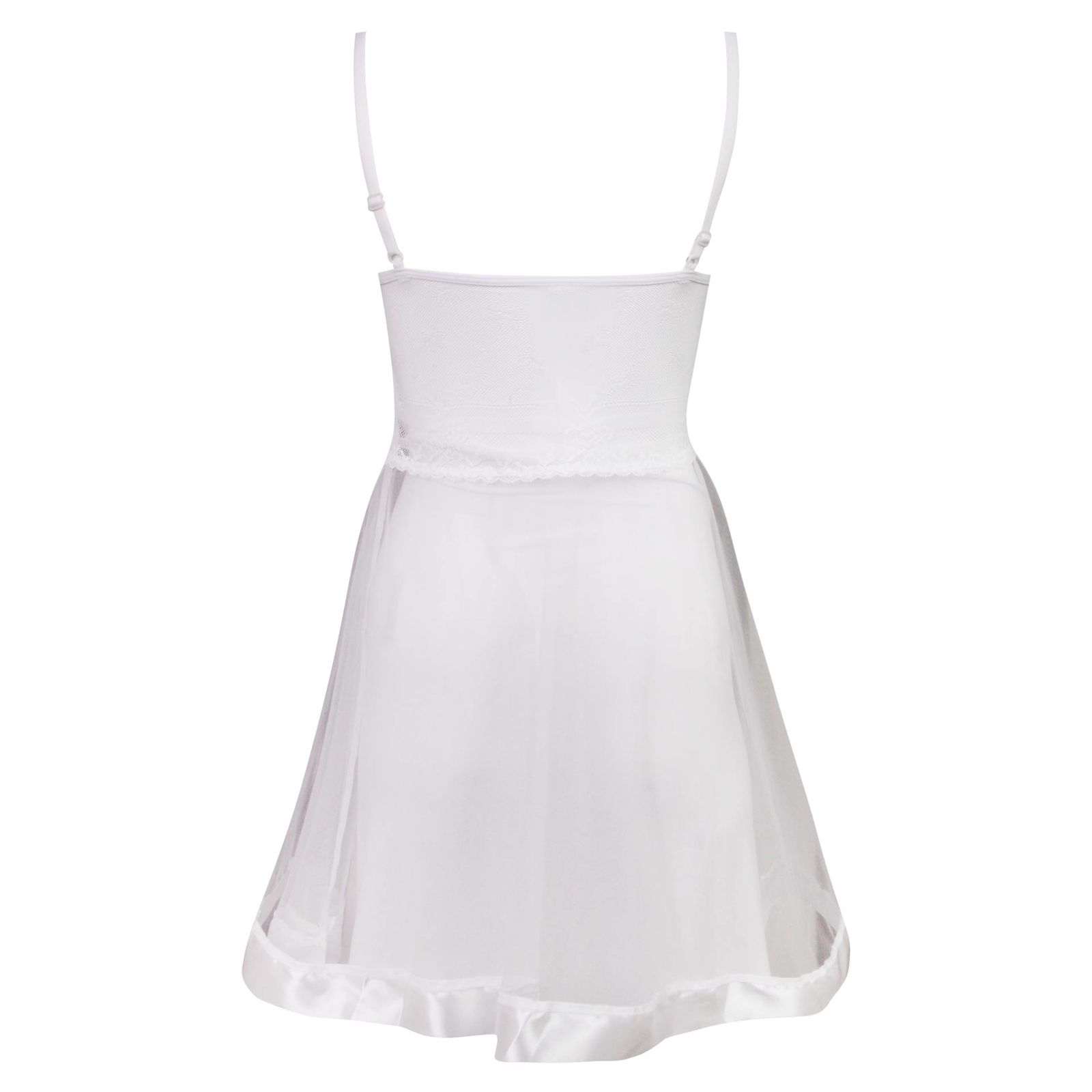 لباس خواب زنانه ماییلدا مدل گیپور گلدار کد 3685-820 رنگ سفید -  - 3