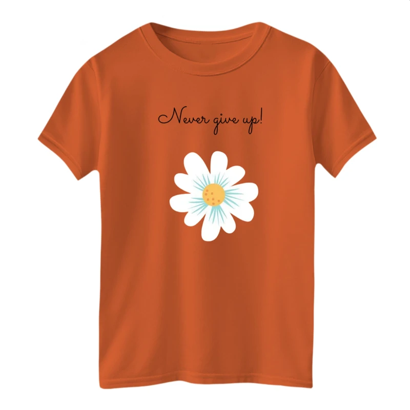 تی شرت آستین کوتاه بچگانه مدل گل بابونه