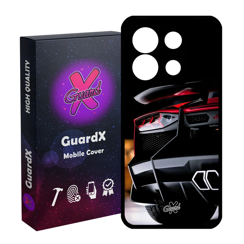 کاور گارد ایکس طرح Lamborghini مدل Glass10336 مناسب برای گوشی موبایل شیائومی Redmi Note 13 5G