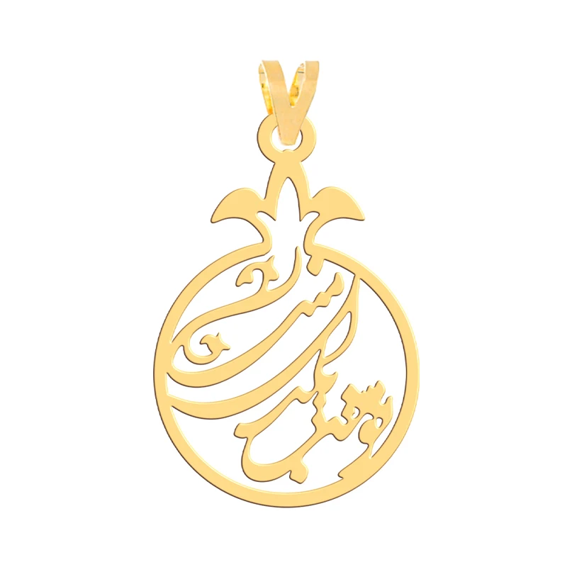 آویز گردنبند طلا 18 عیار زنانه فرشته مدل طرح انار WNL-000656