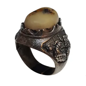 انگشتر نقره مردانه مدل باباقوری حجرالمریب BHM314280