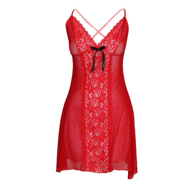 لباس خواب زنانه مدل 45101 رنگ قرمز