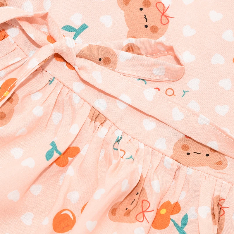 عکس شماره 5 : سارافون دخترانه گنجشکک مدل نخی تابستانه تدی و گیلاس