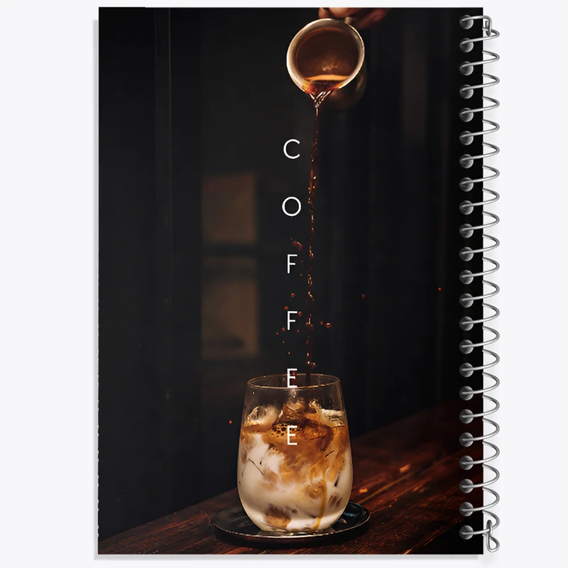 دفتر ژورنال نویسی 50 برگ خندالو مدل نقطه ای طرح قهوه (Coffee) کد F5920