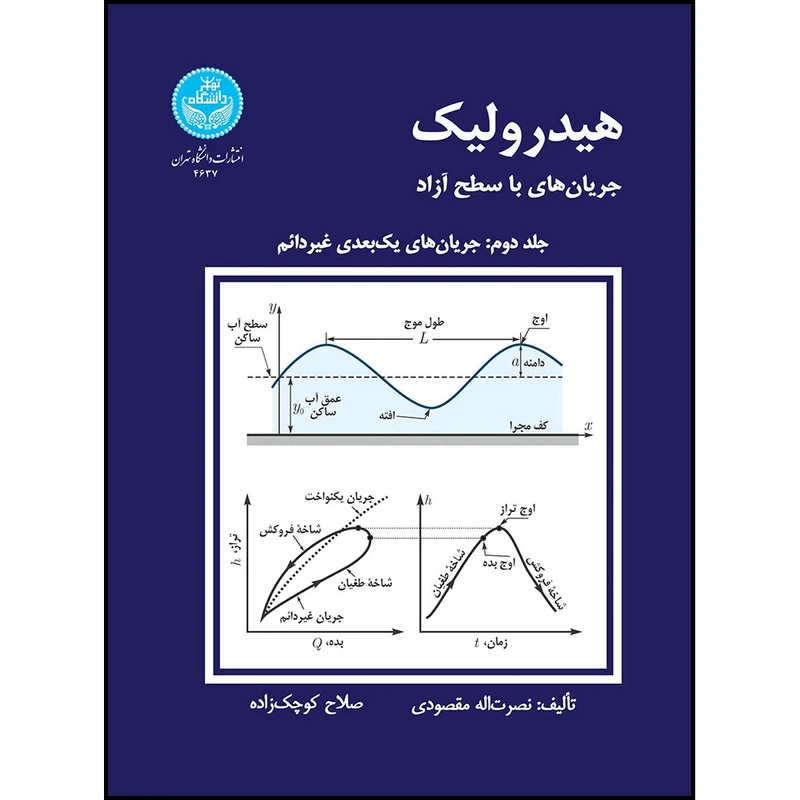 کتاب هیدرولیک جریان های با سطح آزاد (جلد دوم: جریان های یک بعدی غیردائم) اثر دکتر نصرت اله مقصودی و دکتر صلاح کوچک زاده انتشارات دانشگاه تهران