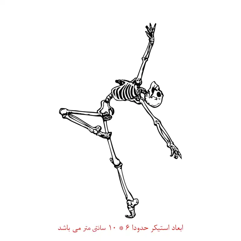 برچسب لپ تاپ طرح اسکلت کد 847