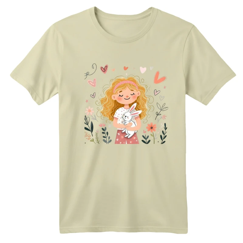 تی شرت آستین کوتاه بچگانه مدل دخترک کد 24