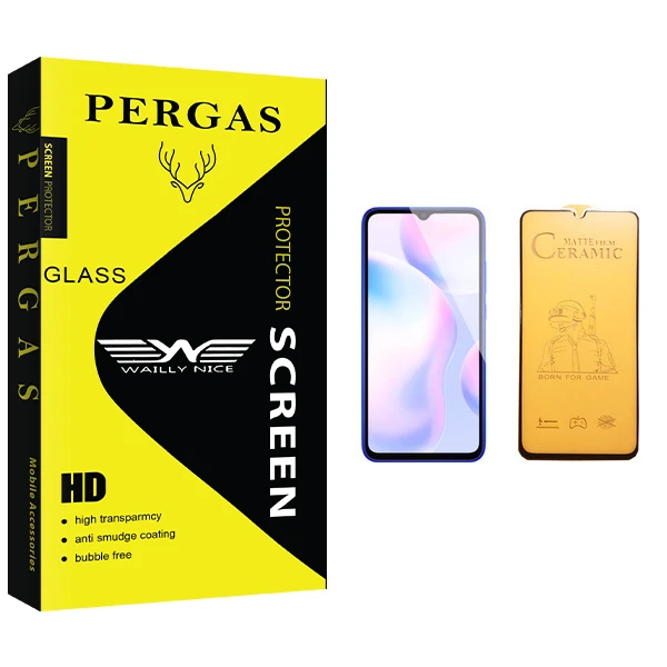 محافظ صفحه نمایش سرامیکی وایلی نایس مدل Pergas Glass مناسب برای گوشی موبایل شیائومی Redmi 9A