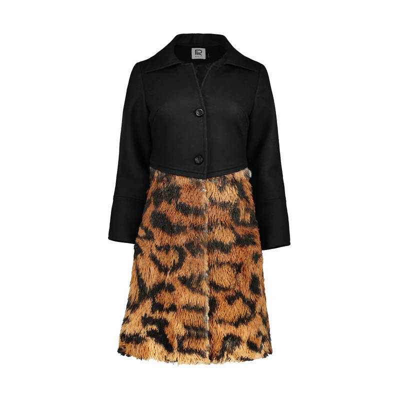 پالتو زنانه مدل خز پلنگى