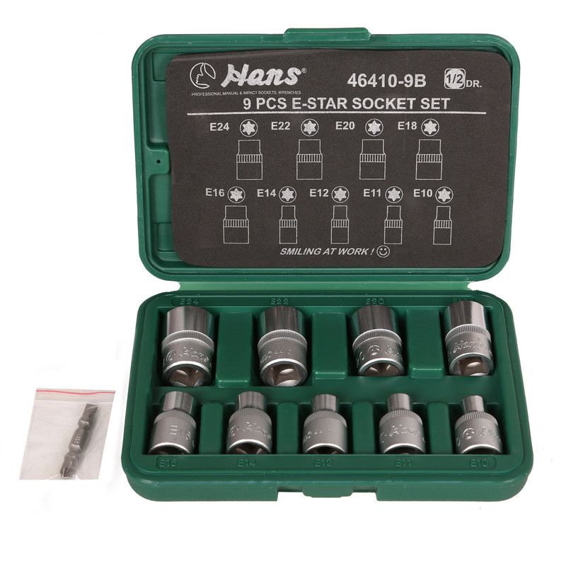 مجموعه 9 عددی سری بکس ستاره هنس تولز کد 46410-9B سایز 1.2