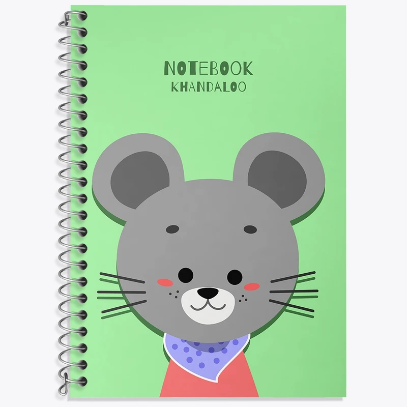 دفتر زبان 50 برگ خندالو مدل سه خط طرح موش کیوت کد N1102