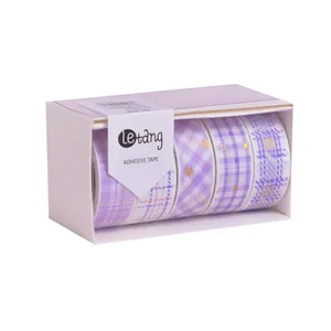 چسب نواری لتنگ مدل واشی مدل فانتزی عرض 1.50سانتی متر بسته 5 عددی