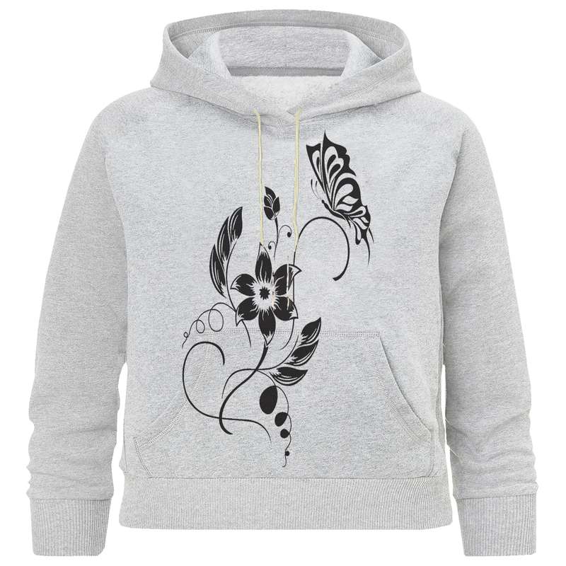 هودی دخترانه مدل M 391 پروانه