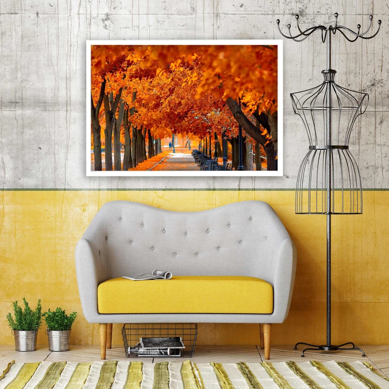 تابلو بکلیت طرح درختان پاییزی مدل W2538