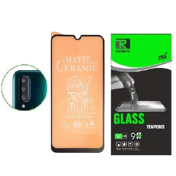 محافظ صفحه نمایش مات روبیکس مدل CRA20S مناسب برای گوشی موبایل سامسونگ Galaxy A20s به همراه محافظ لنزدوربین