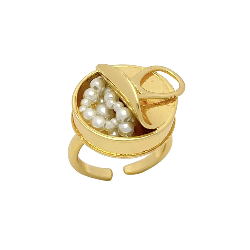 انگشتر زنانه مدل کنسرو مروارید