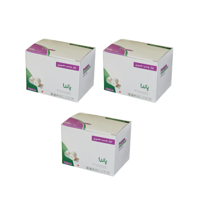 چسب پانسمان پاندا مدل حصیری سایز 10×10 مجموعه 3 عددی