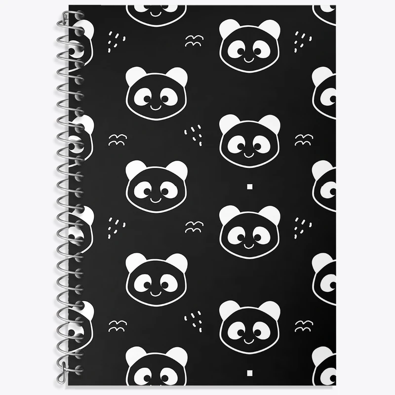 دفتر زبان 50 برگ خندالو مدل دو خط طرح پاندا کد N433